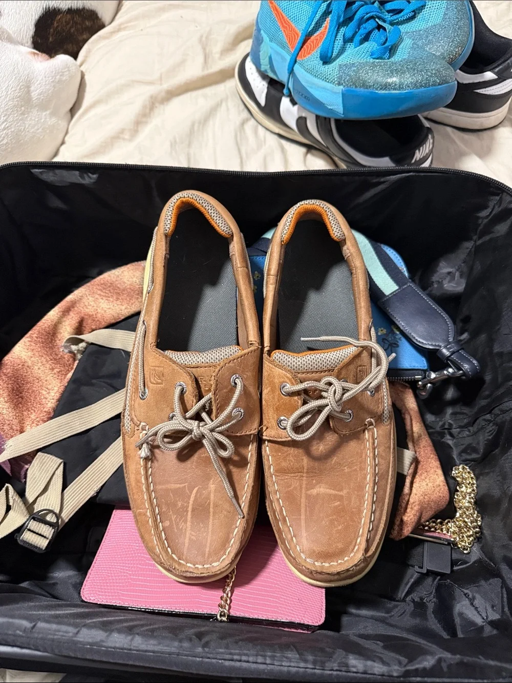 Sperry Tan/Brown Leather Boat Shoes